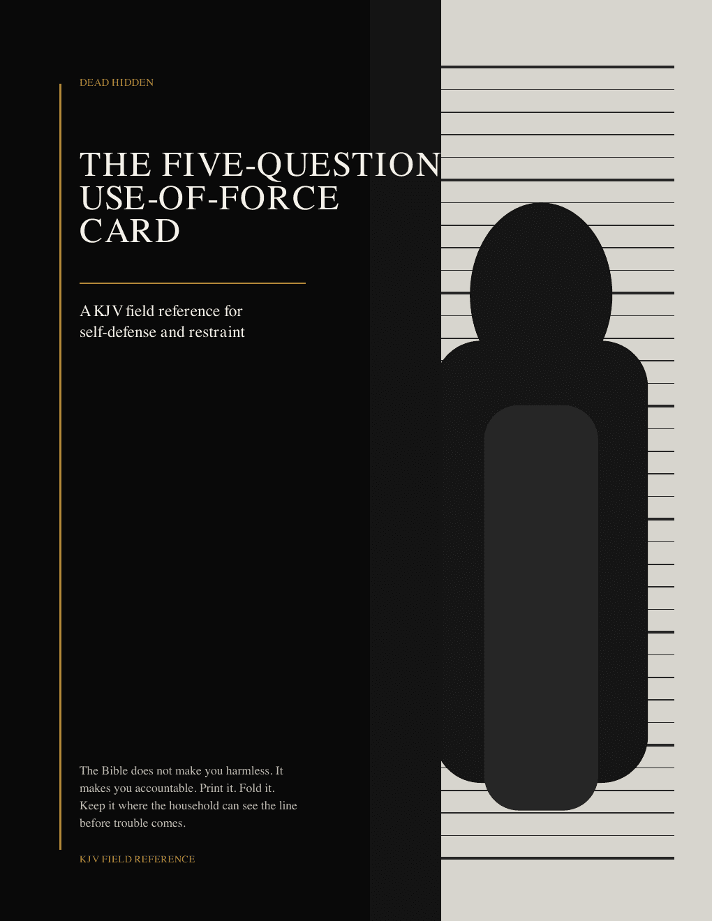 FIVE-QUESTION USE-OF-FORCE CARD