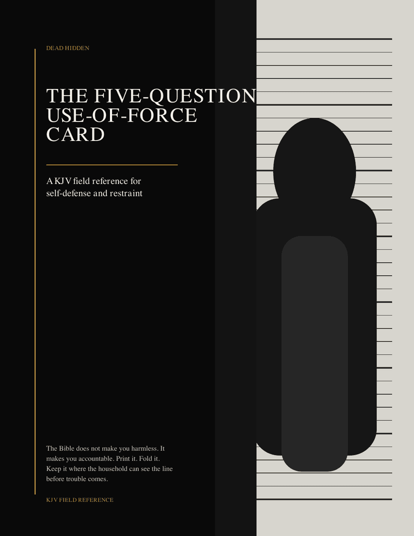 FIVE-QUESTION USE-OF-FORCE CARD cover