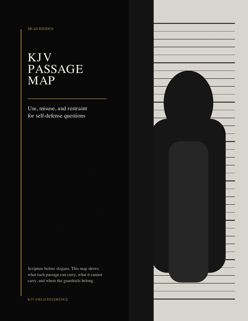 KJV PASSAGE MAP FOR SELF-DEFENSE cover