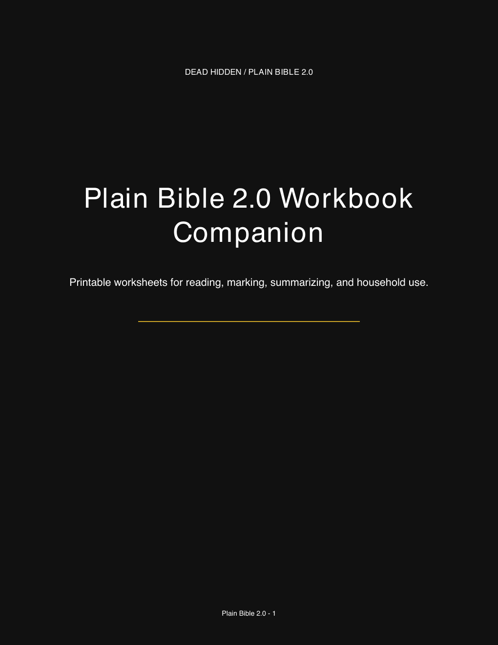 Plain Bible 2.0 Workbook Companion preview