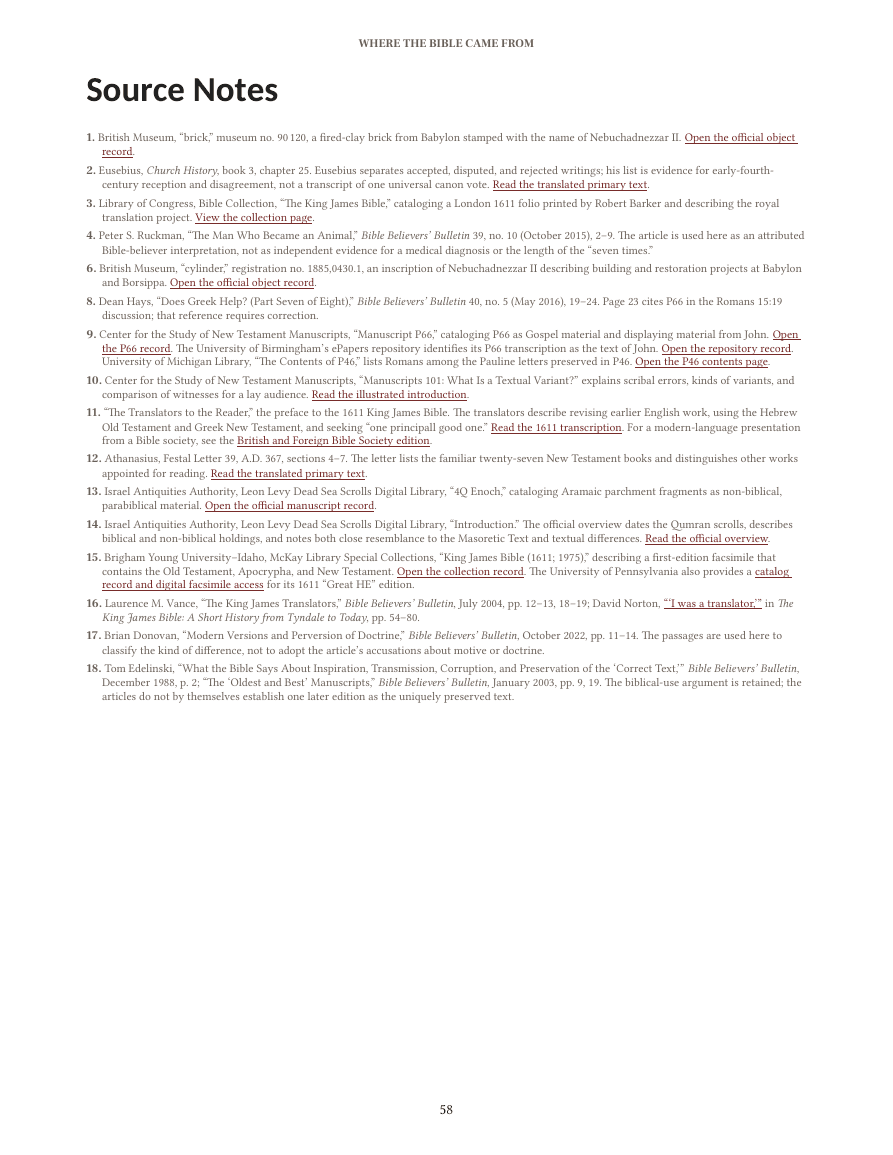 The guide's source notes page