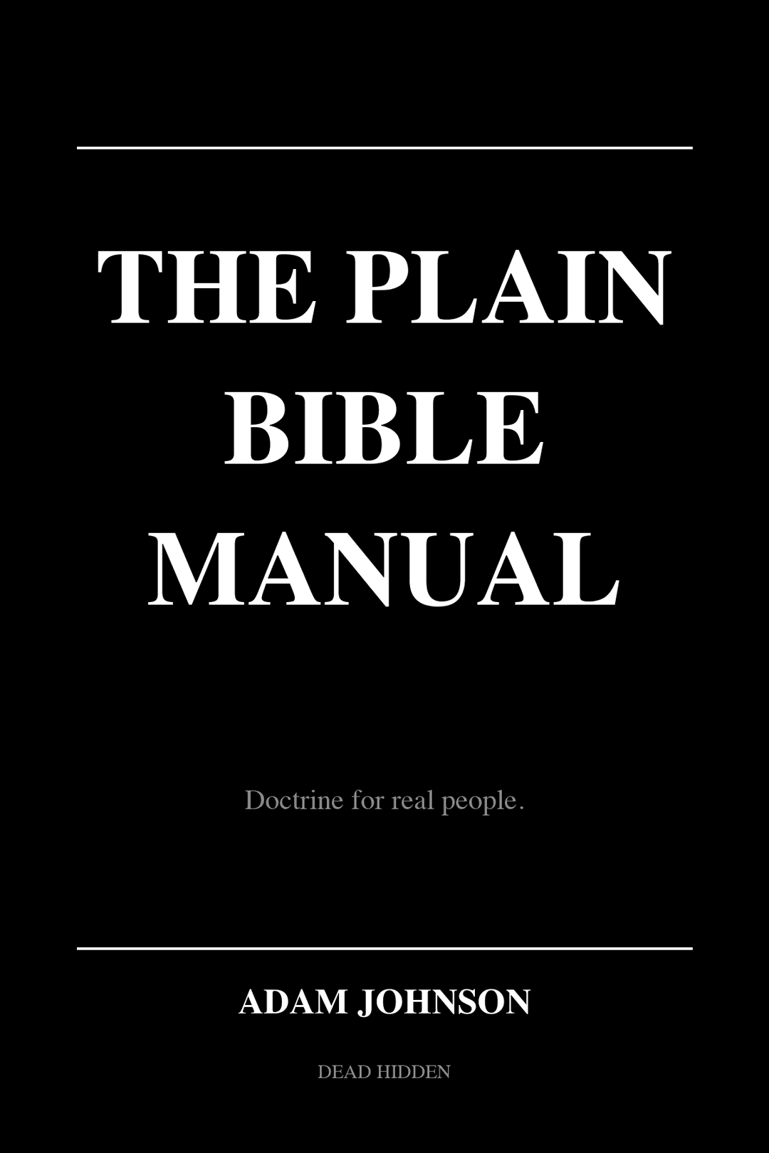 The Plain Bible Manual 2.0 cover