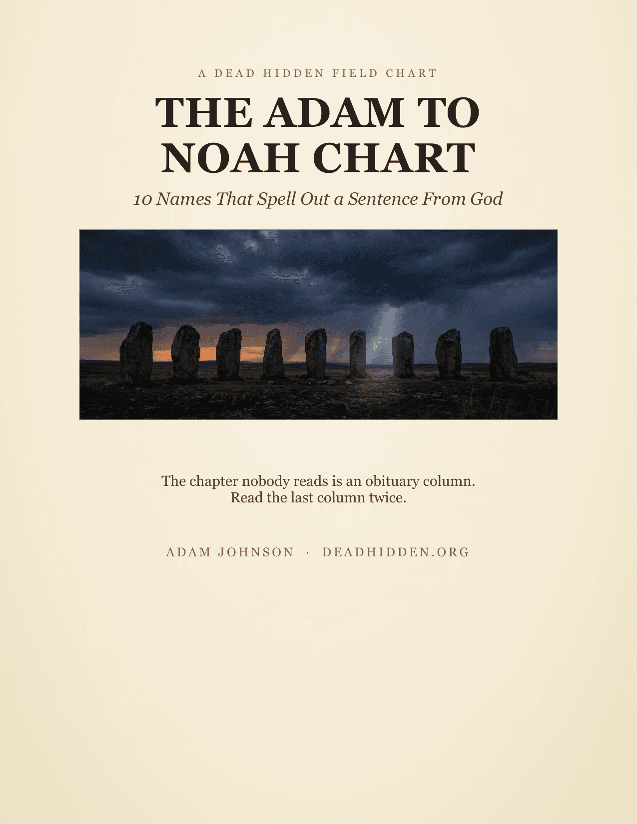 THE ADAM TO NOAH CHART